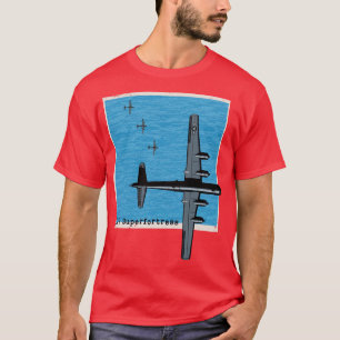 B29 Superfortress WW2 bomber aeroplane over the se T-Shirt