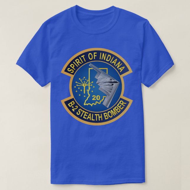 B2 Spirit of Indiana Stealth Bomber wo Txt T-Shirt (Design Front)