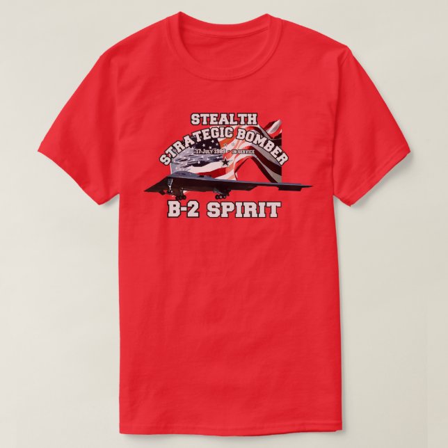 B2 Spirit Stealth Bomber T-Shirt (Design Front)