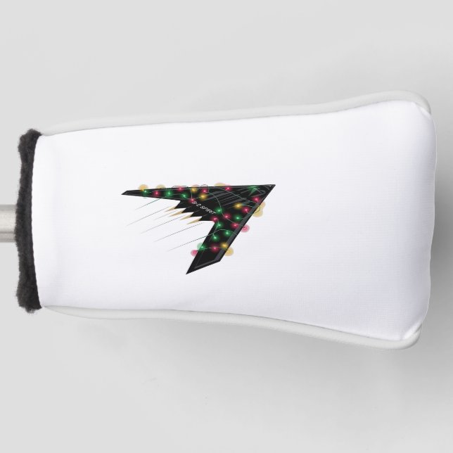 B2 Stealth Spirit Christmas Aeroplane Jet Digital  Golf Head Cover (Front)