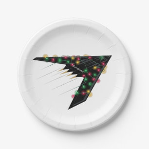 B2 Stealth Spirit Christmas Aeroplane Jet Digital Paper Plate
