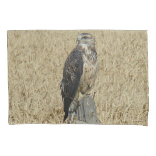 B36 Ferruginous Hawk in Wheat Field Pillowcase