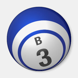 B3 bingo ball magnet