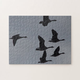 B46 Canadian Geese in Flight Jigsaw Puzzle
