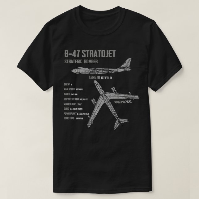 B47 Stratojet Long Sleeve  T-Shirt (Design Front)