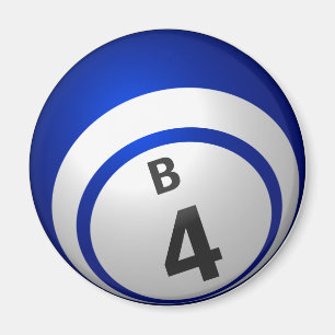 B4 bingo ball magnet