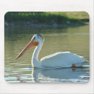 B4 White Pelican Mouse Mat