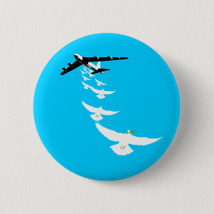 B52 Peace Dove Bomber 6 Cm Round Badge