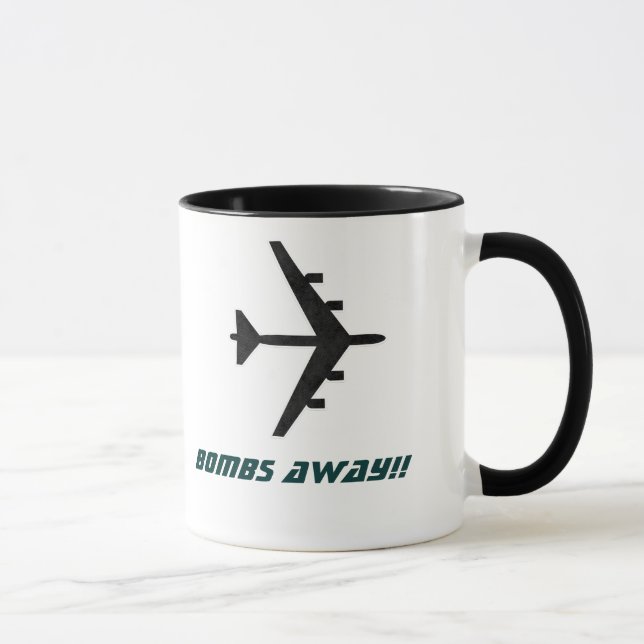 B52 Stratofortress Bomber Airforce Silhouette Mug (Right)