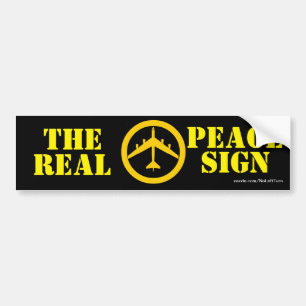 B52 The Real Peace Sign Bumper Sticker