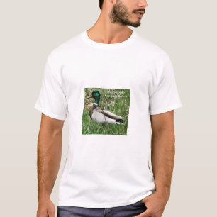 B55 Mallard Duck Drake Greenhead in the Grass T-Shirt