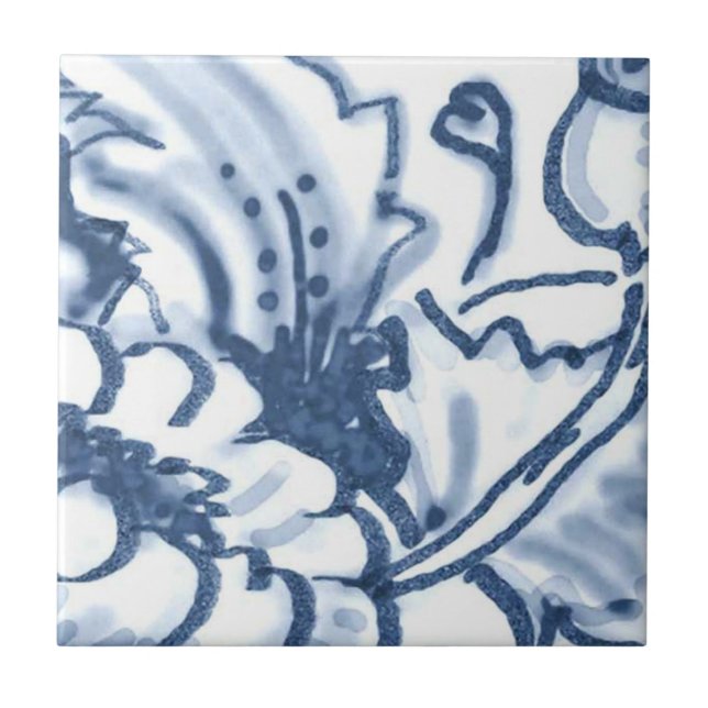 B5 - Delft Basket Mural Tile - B5 (Front)