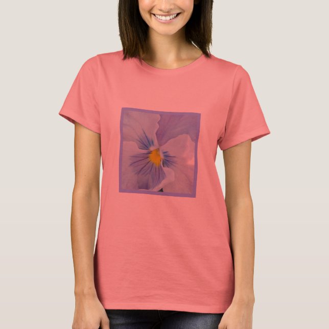 b5 Palest Blue Pansy T-Shirt (Front)