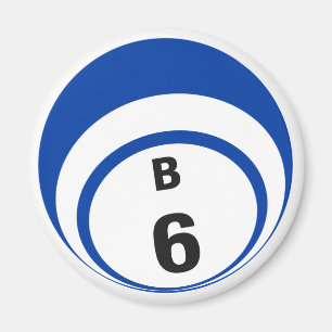B6 bingo ball fridge magnet