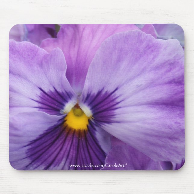 b7 Purple Lavender Pansy Mouse Mat (Front)