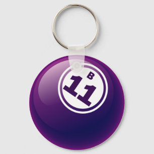B 11 BINGO BALL KEY RING