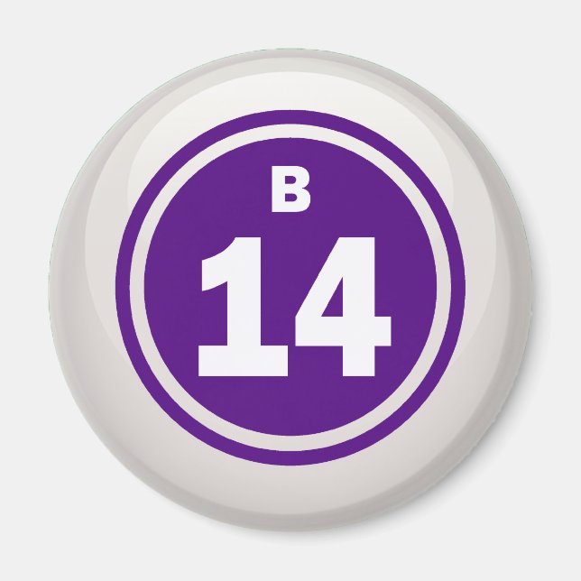 B-14- BINGO BALL MAGNET (Front)