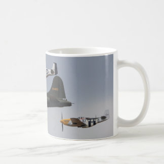 b-17 and p-51 mustangs coffee mug