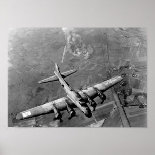 B-17 Bomber Over Germany - WW2 - 1943 Poster