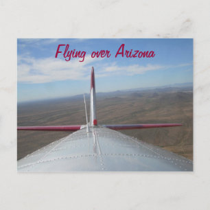 B-17 Bomber over Phoenix AZ Postcard