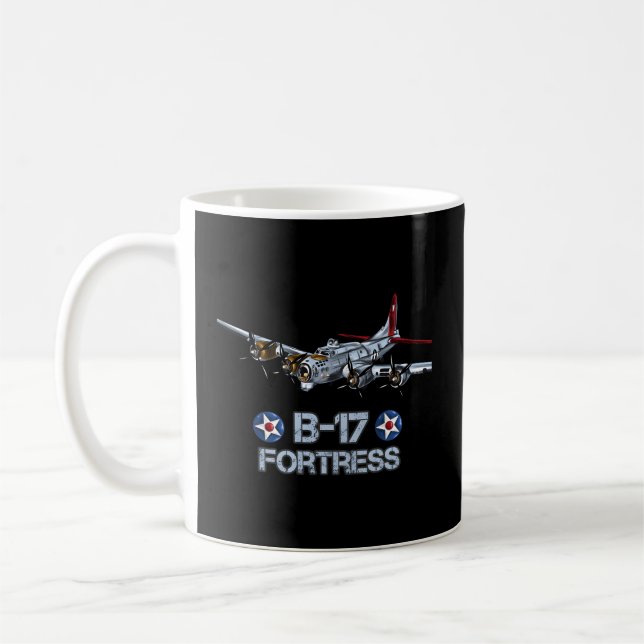 B-17 Flying Fortress Bomber Coffee Mug (Left)