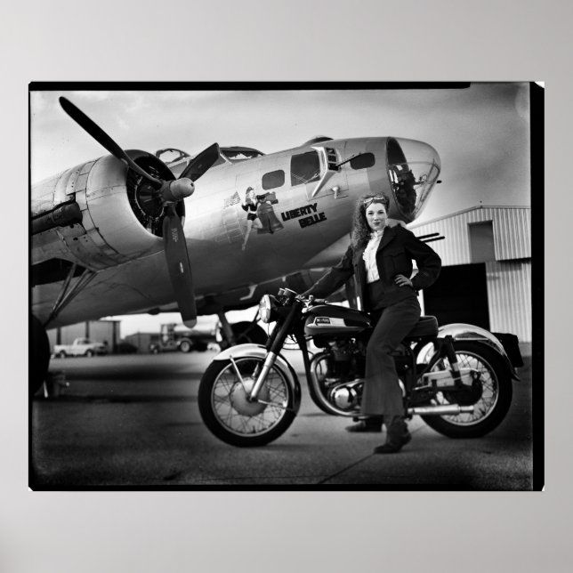 B-17 Flying Fortress Liberty Belle & Norton Atlas Poster (Front)