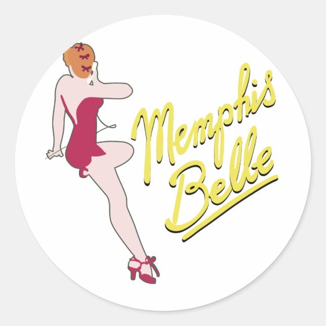 B-17 Flying Fortress Memphis Belle Classic Round Sticker (Front)