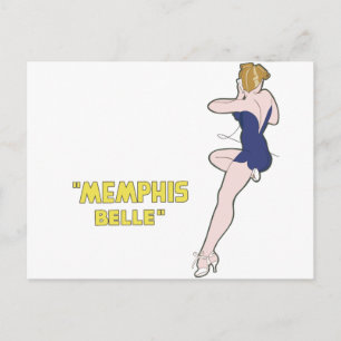 B-17 Flying Fortress Memphis Belle Nose Art Postcard