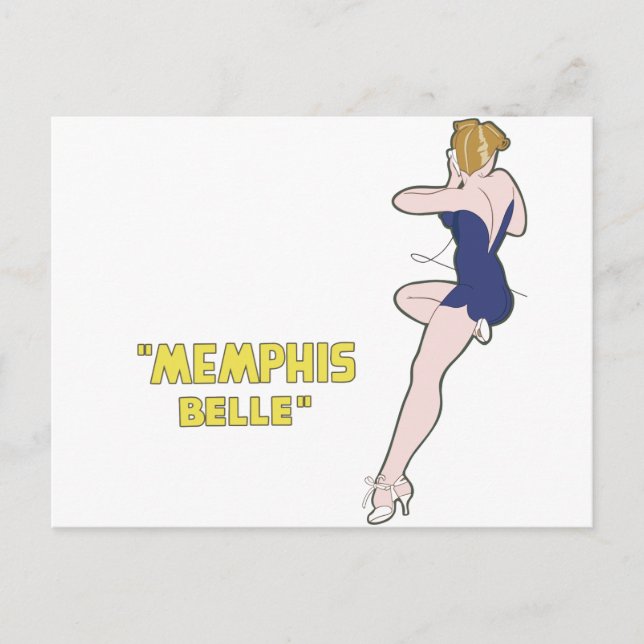 B-17 Flying Fortress Memphis Belle Nose Art Postcard (Front)