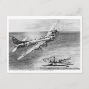 (B-17) Flying Fortress Postcard
