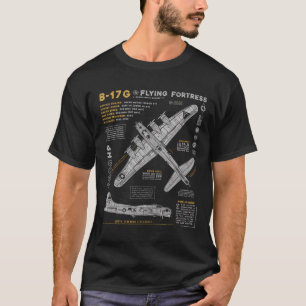 B-17 Flying Fortress Ww2 B-17G Bomber Vintage Avia T-Shirt