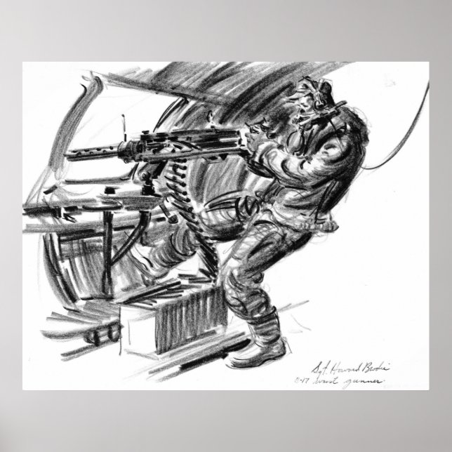 B-17 Waist Gunner 1942 Poster (Front)