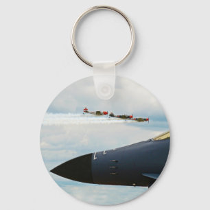 B-1 Bomber and WWII Fighters Key Ring