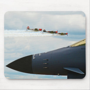 B-1 Bomber and WWII Fighters Mouse Mat