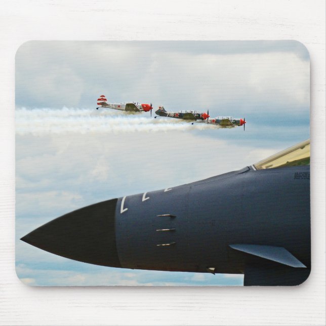 B-1 Bomber and WWII Fighters Mouse Mat (Front)