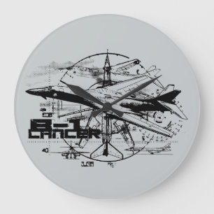 B-1 Lancer Round (Large) Wall Clock