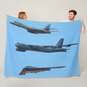 B-1B, B-52H and B-2 Fleece Blanket