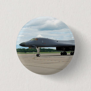 B-1B Lancer Bomber on Ground 3 Cm Round Badge