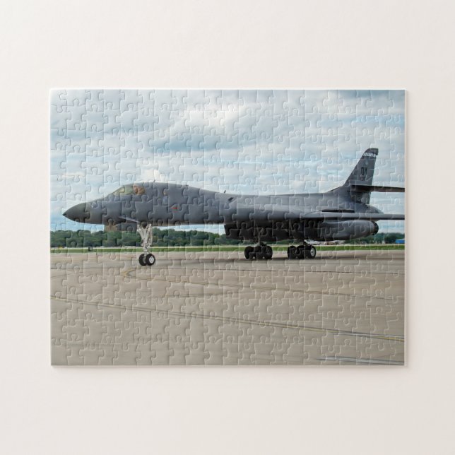 B-1B Lancer Bomber on Ground Jigsaw Puzzle (Horizontal)