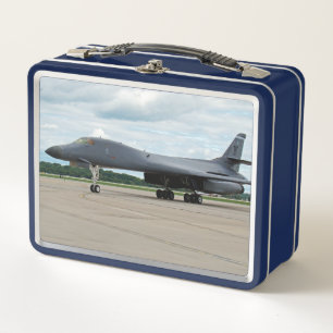 B-1B Lancer Bomber on Ground Metal Lunch Box