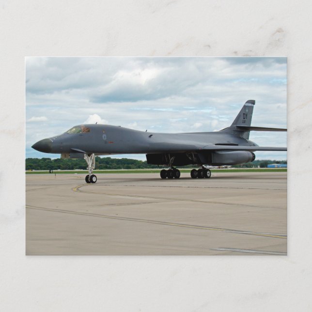 B-1B Lancer Bomber on Ground Postcard (Front)