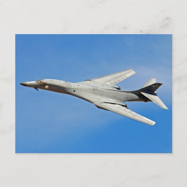 B-1B Lancer Bomber Wings Swept Postcard (Front)