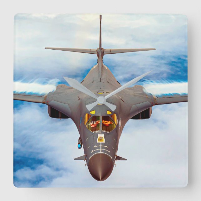 B-1B LANCER SQUARE WALL CLOCK (Front)
