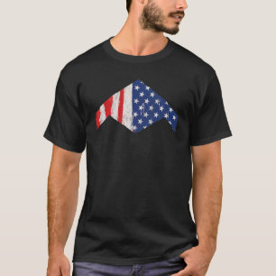 B 21 Raider Stealth Bomber Aircraft American Flag T-Shirt