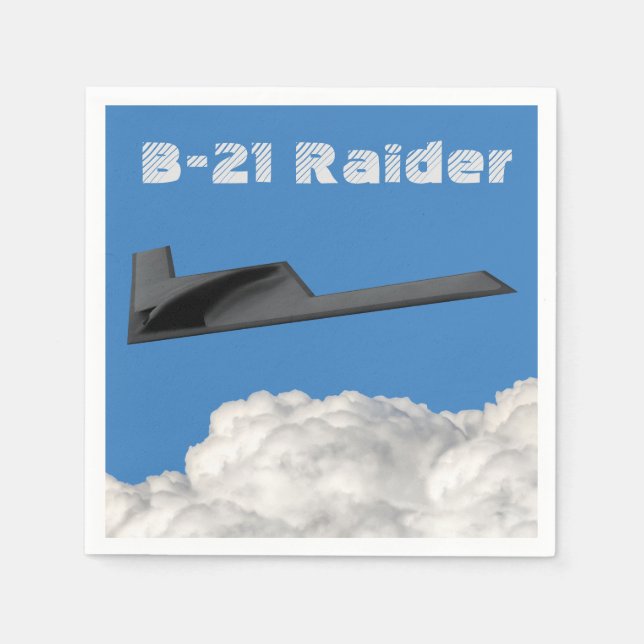B-21 Raider Stealth Bomber Napkin (Front)