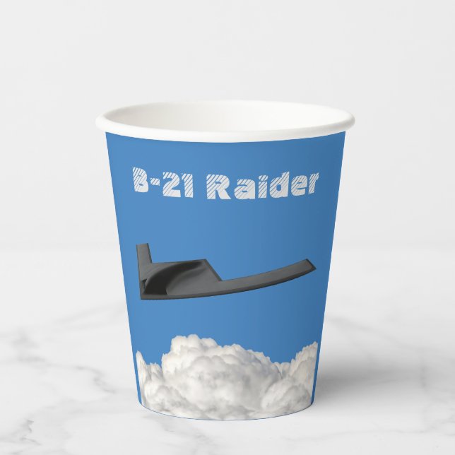 B-21 Raider Stealth Bomber Paper Cups (Front)
