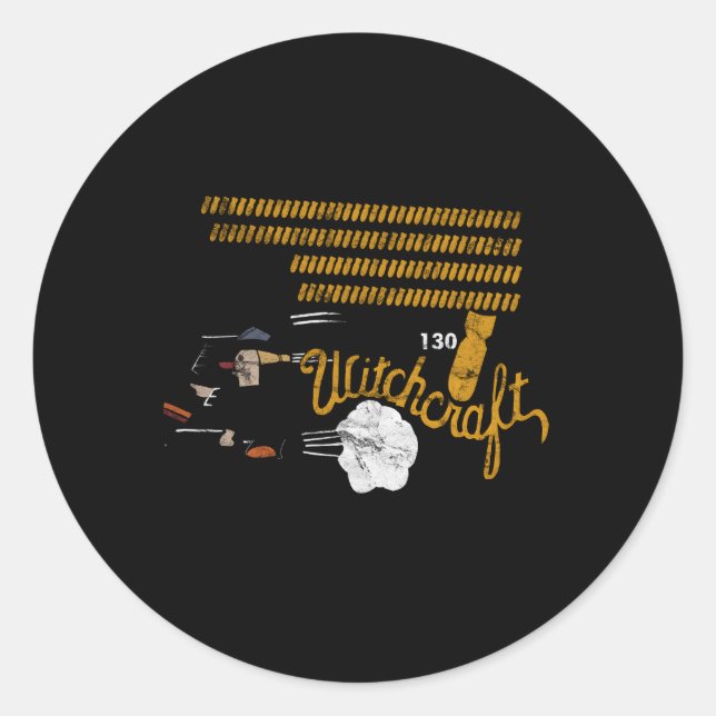 B-24 Liberator Witchcraft Ww2 Bomber Nose Classic Round Sticker (Front)