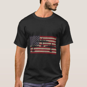 B-24 Liberator Ww2 Bomber Plane Usa American Flag  T-Shirt