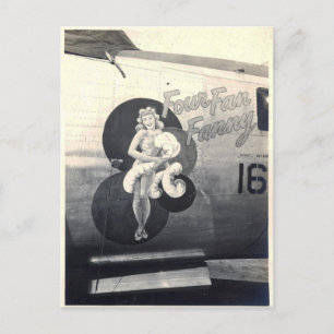 B-24 Nose Art “Four Fan Fanny” Postcard