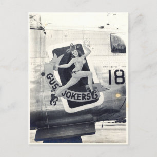 B-24 Nose Art “Gus' Jokers” Postcard